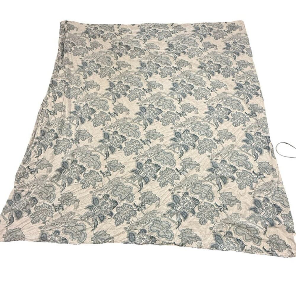 Pottery Barn Paige Palampore Blue White Cotton Duvet Cover King Size Floral